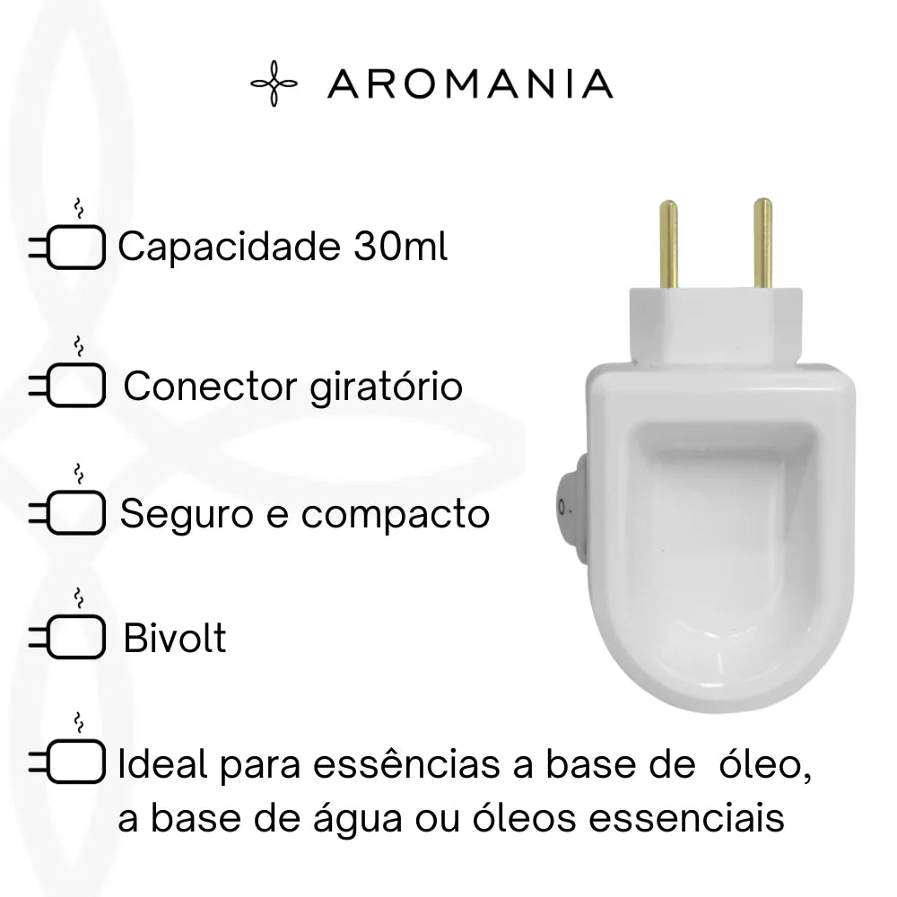 Difusor Aromatizador Elétrico Para Essência e Óleo Essencial - Bivolt