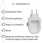 Difusor Aromatizador Elétrico Para Essência e Óleo Essencial - Bivolt