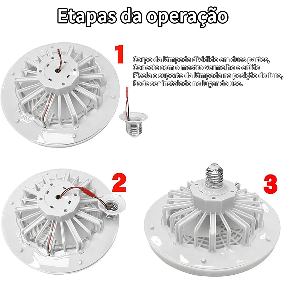 Ventilador Lâmpada LED De Teto