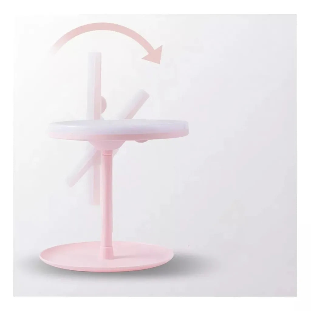 Espelho LED Dobrável – Iluminação e Aumento para Detalhes Para Maquiagem